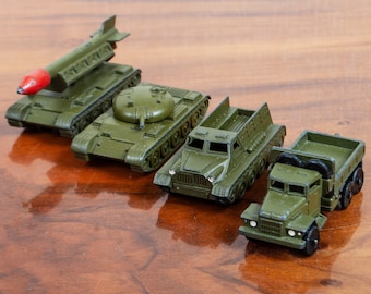Set of Vintage soviet military armored vehicles model Collectible  toy made of metal in the USSR in the
