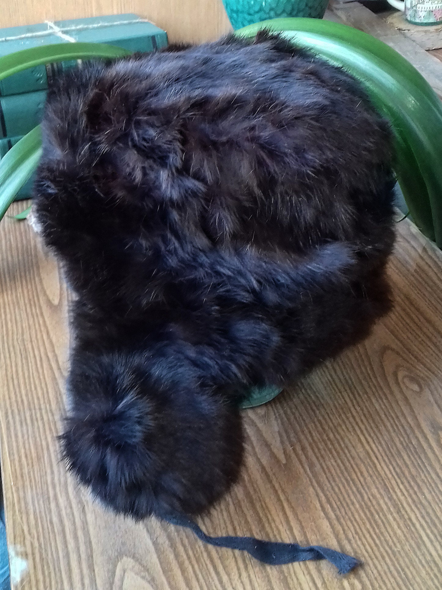 Vintage Soviet 1991 Rabbit Hat New Unused Black Fur Unisex - Etsy