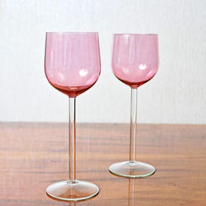 Vintage Pink Crystal Champagne Glasses - Elegant 1980s Set