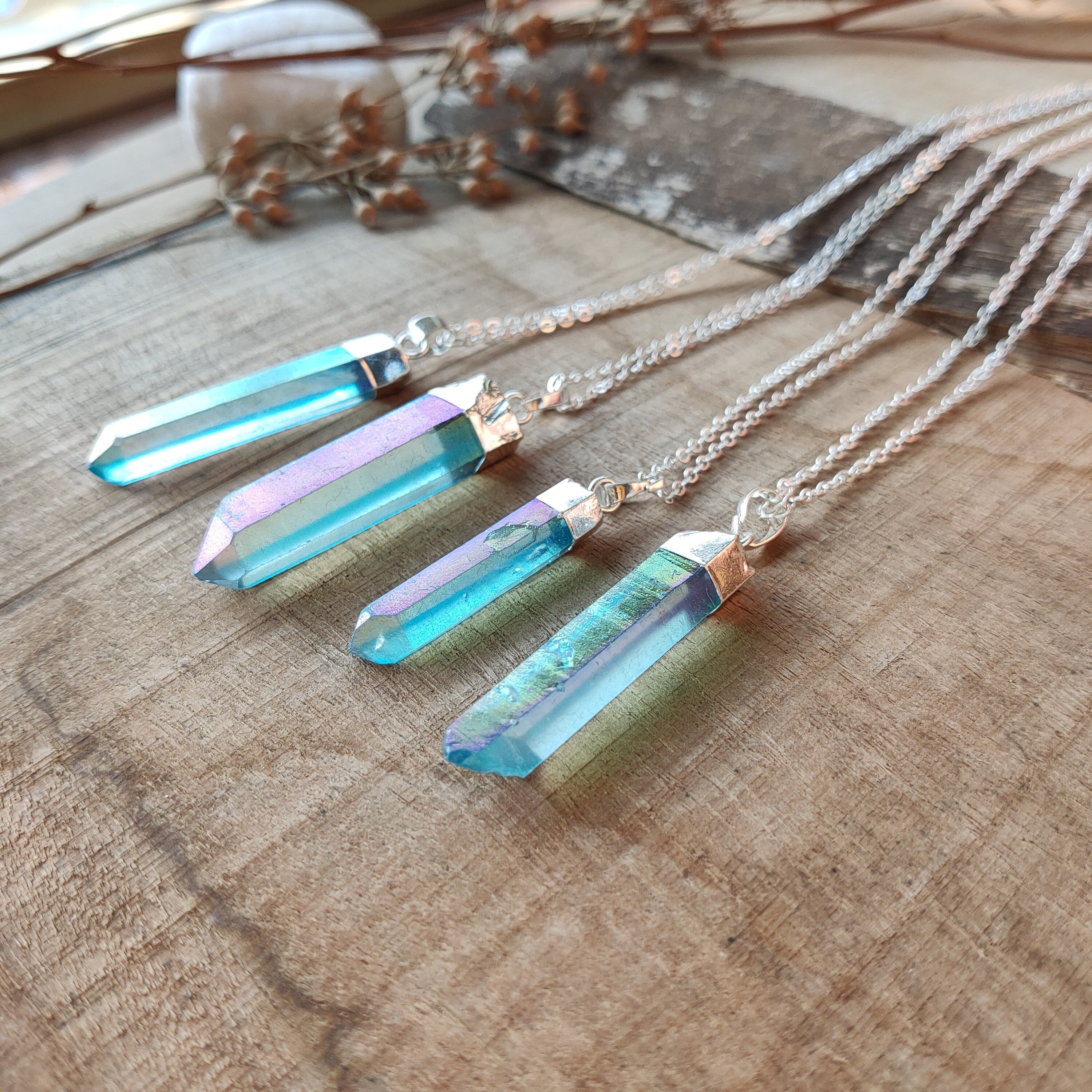 Blue Quartz Necklace - Etsy Canada