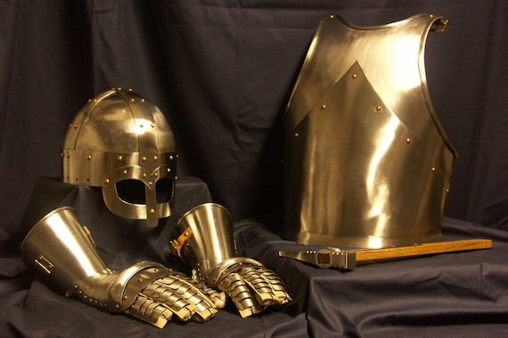 Medieval Brass Plate Viking Armor Set