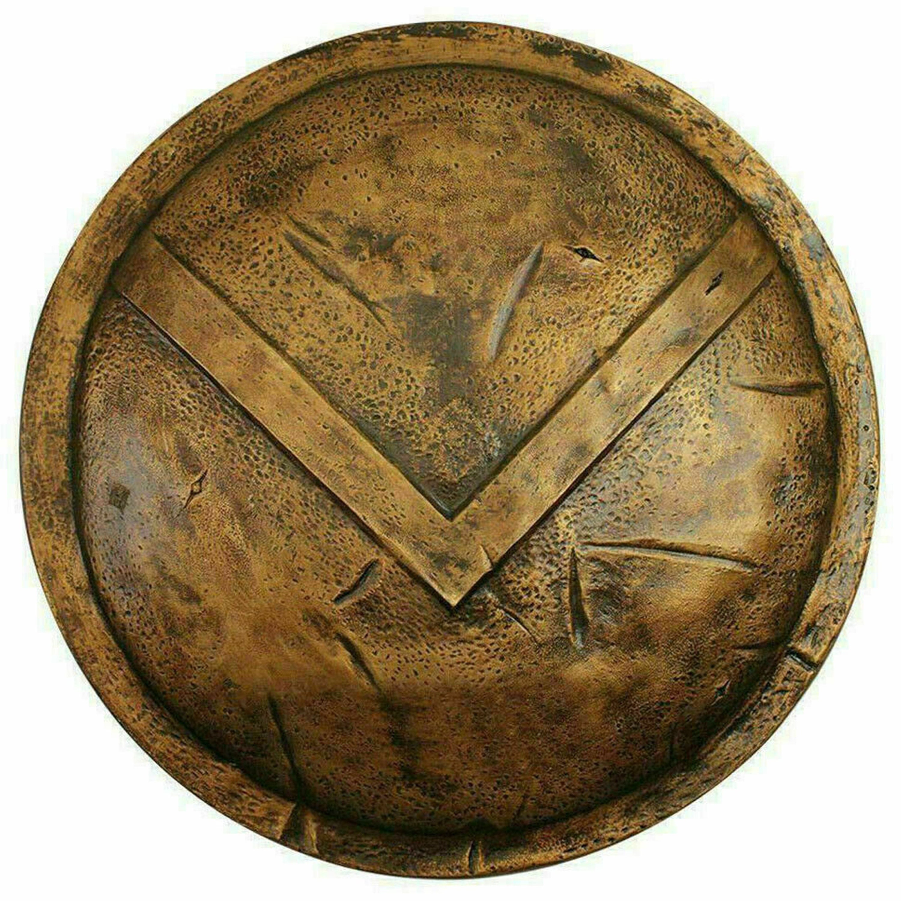 300 Spartan Shield King Leonidas 36" Antique Brass Halloween Gift 