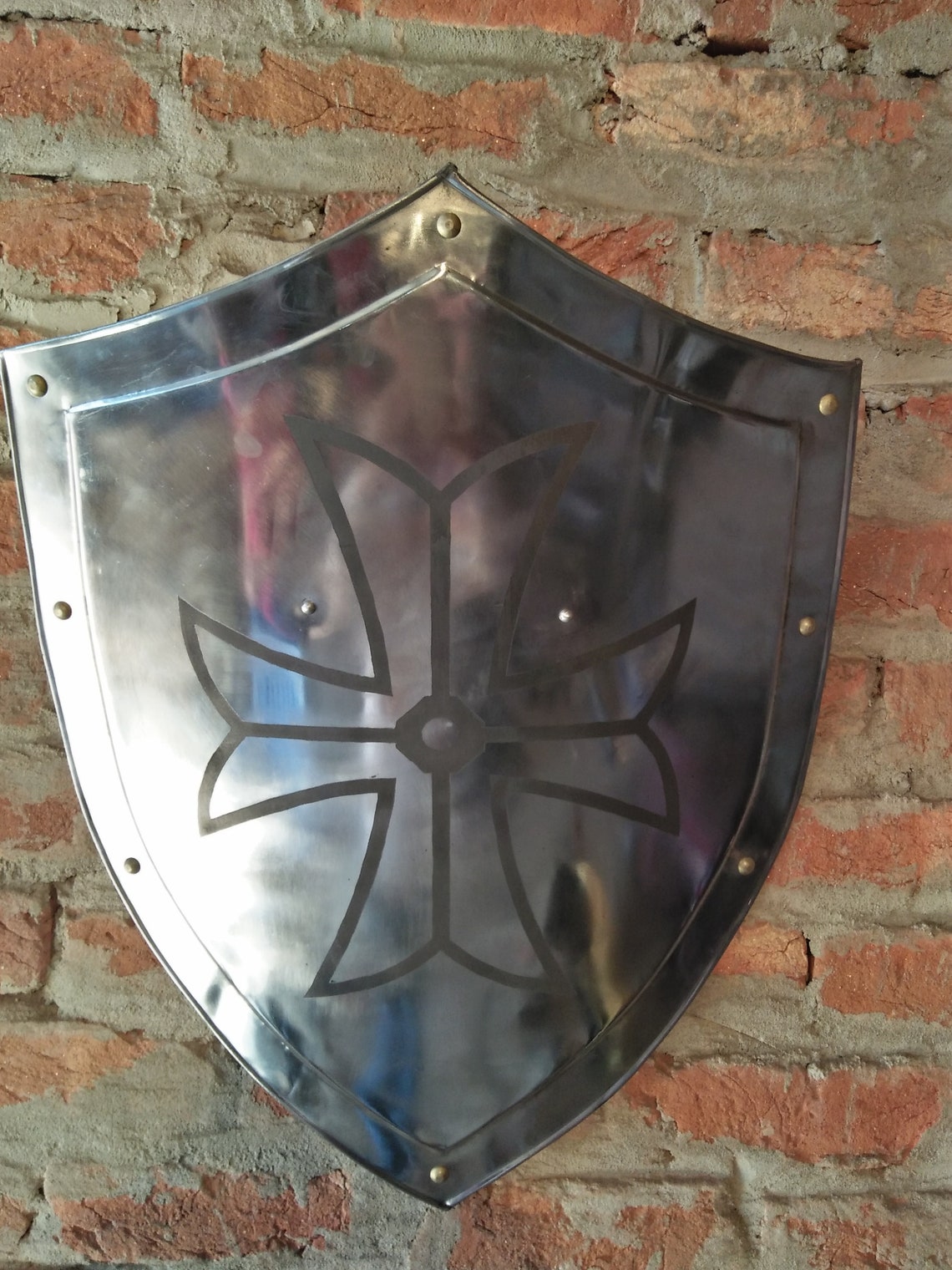 Knight Medieval Heater Shield SCA LARP WASTER 18 Gauge Battle Etsy