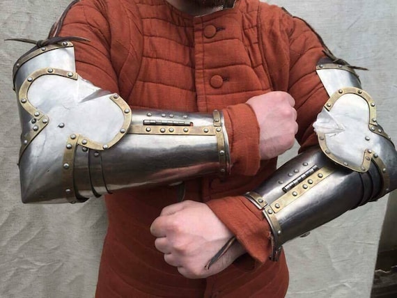 Medieval Bracers Arm Armor Knight Larp Reenactment Pair of Bracers Arm  Guard Set 