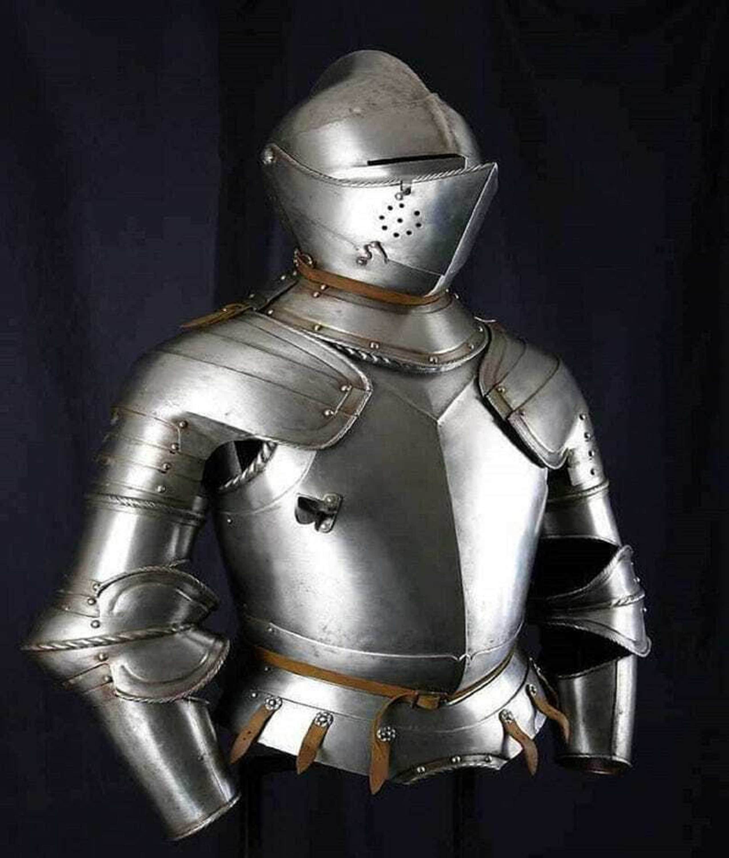 Fully Functional SCA LARP Steel Medieval Johan-Georg Half Body Armor Suit Cuiras 