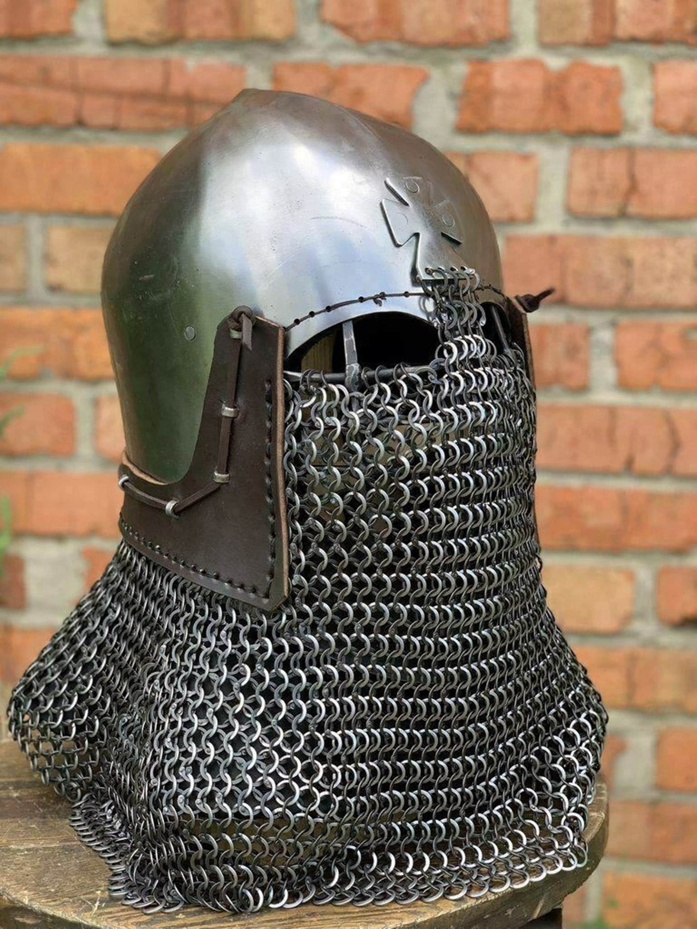 Medieval Hounskell Helmet 14th Century Chain Mail Etsy