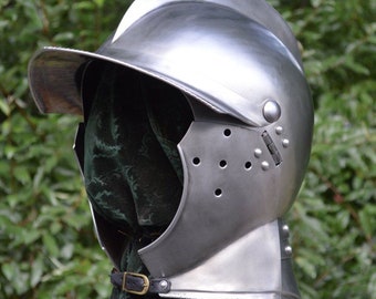 Helmet Reproductions 18GA Medieval Knight European Closed Face Burgonet Armor