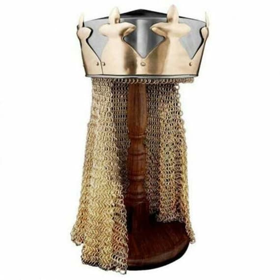 Monty Python King Arthur Helmet With Av Entail Chain Mail Etsy Canada