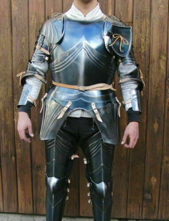 Full Suit of Armor, Medieval Knight Blackened Steel Gothic Armour -   Ireland