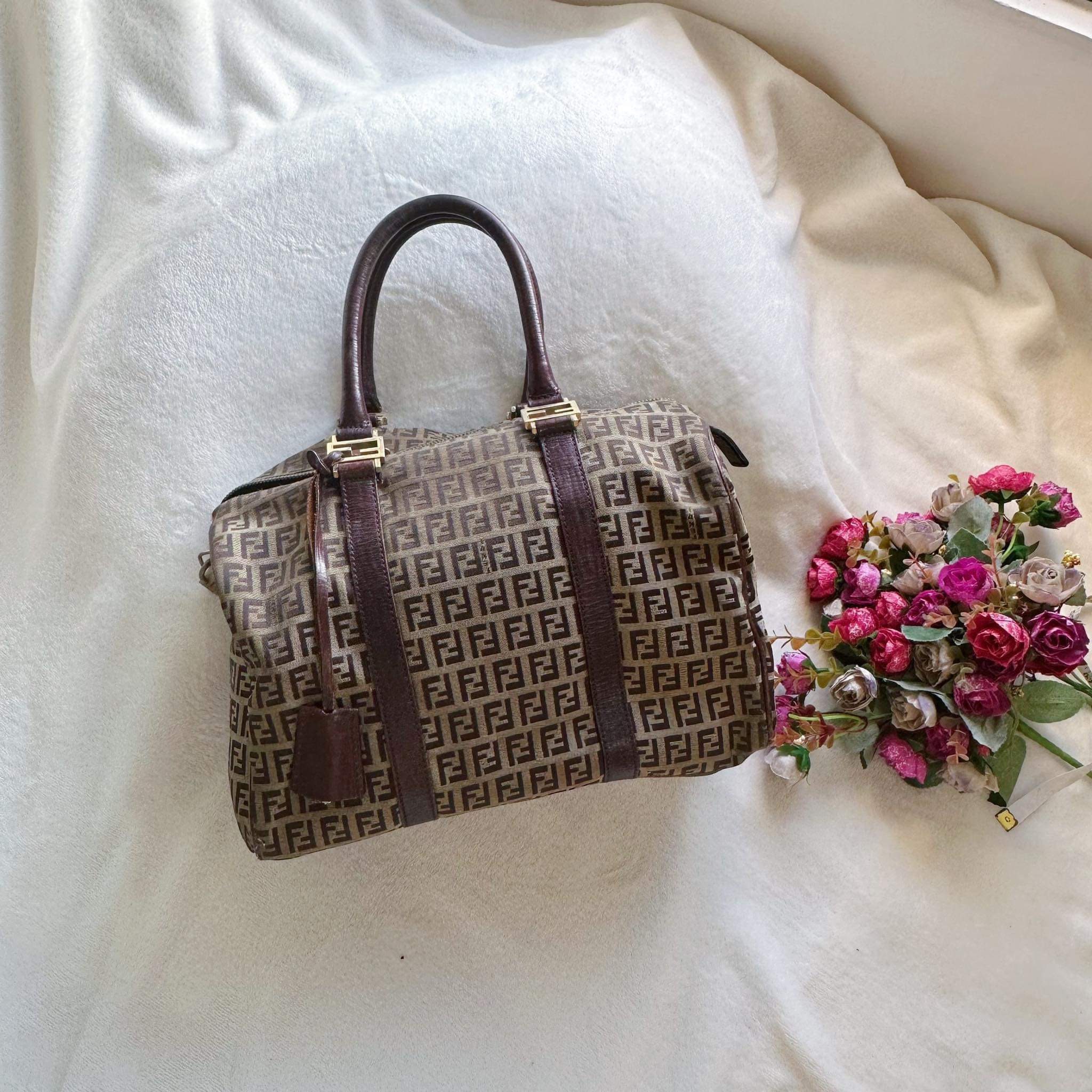 Fendi boston top bag zucca