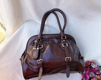 Vintage Prada Leather Handbag/Shoulder Bag