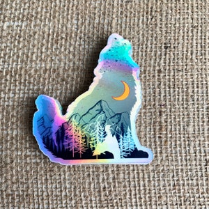 Wolf Holograph Sticker -- Alaska Wolf Sticker