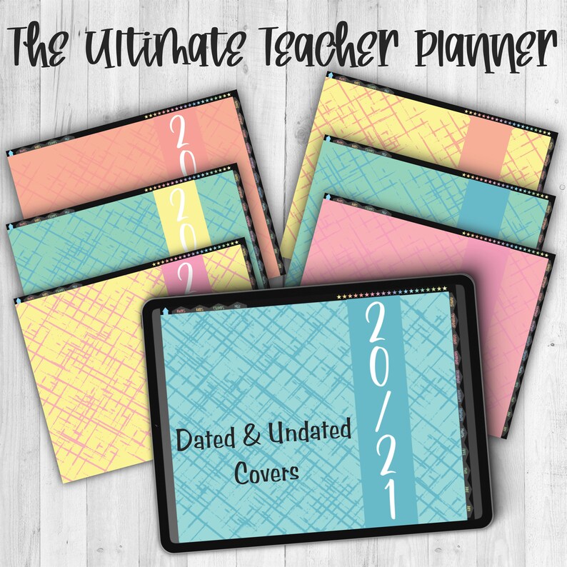 DIGITAL TEACHER PLANNER White Pages Teacher Planner Etsy