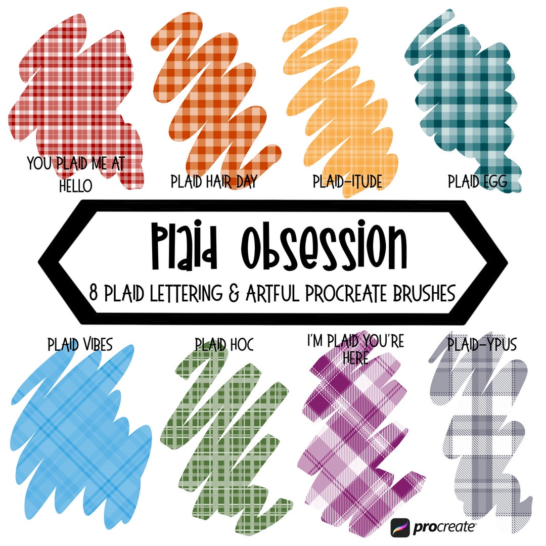 Plaid Procreate Brushes Plaidaholics Plaidonymous Etsy