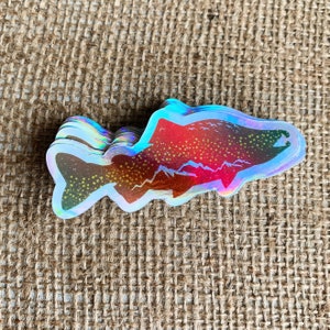 Alaska Salmon Holograph Sticker -- Salmon Sticker