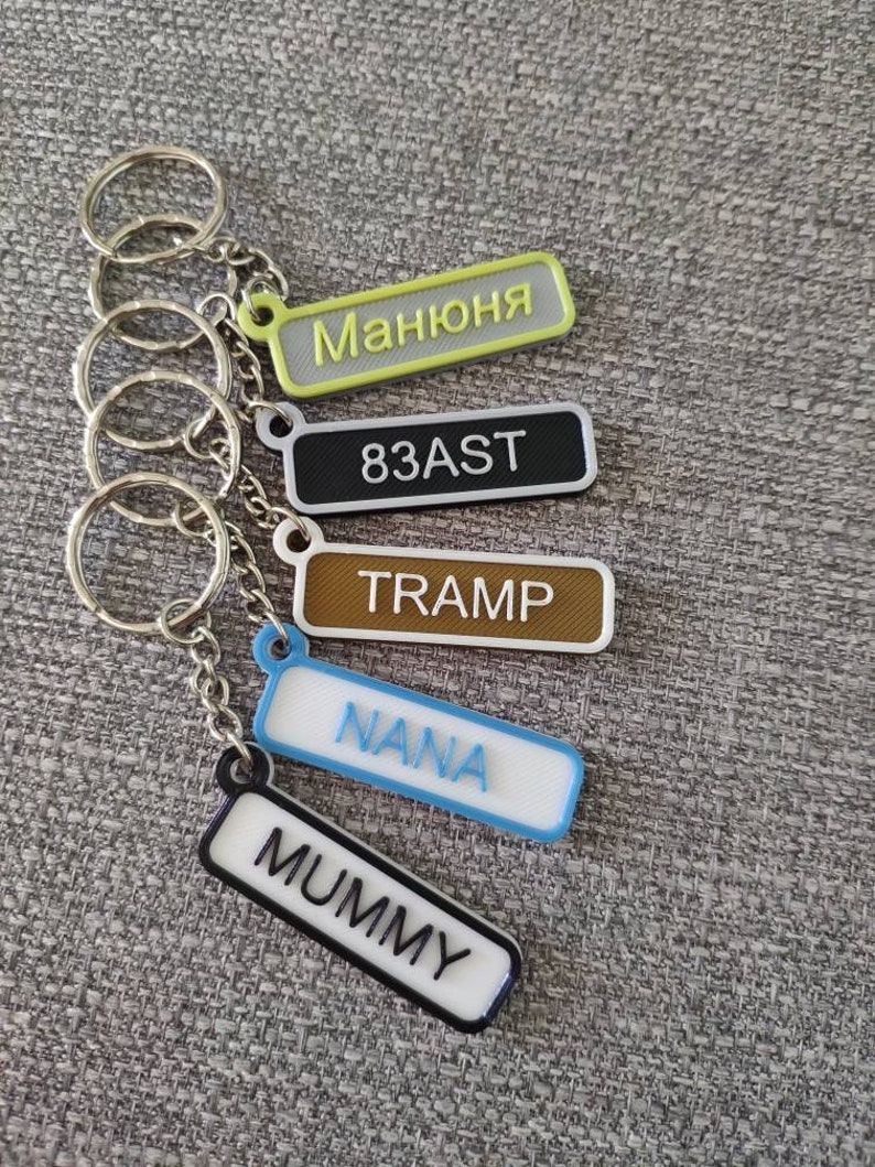 Personalised Number Plate Keyring ID Tag Custom Keyring Etsy Australia
