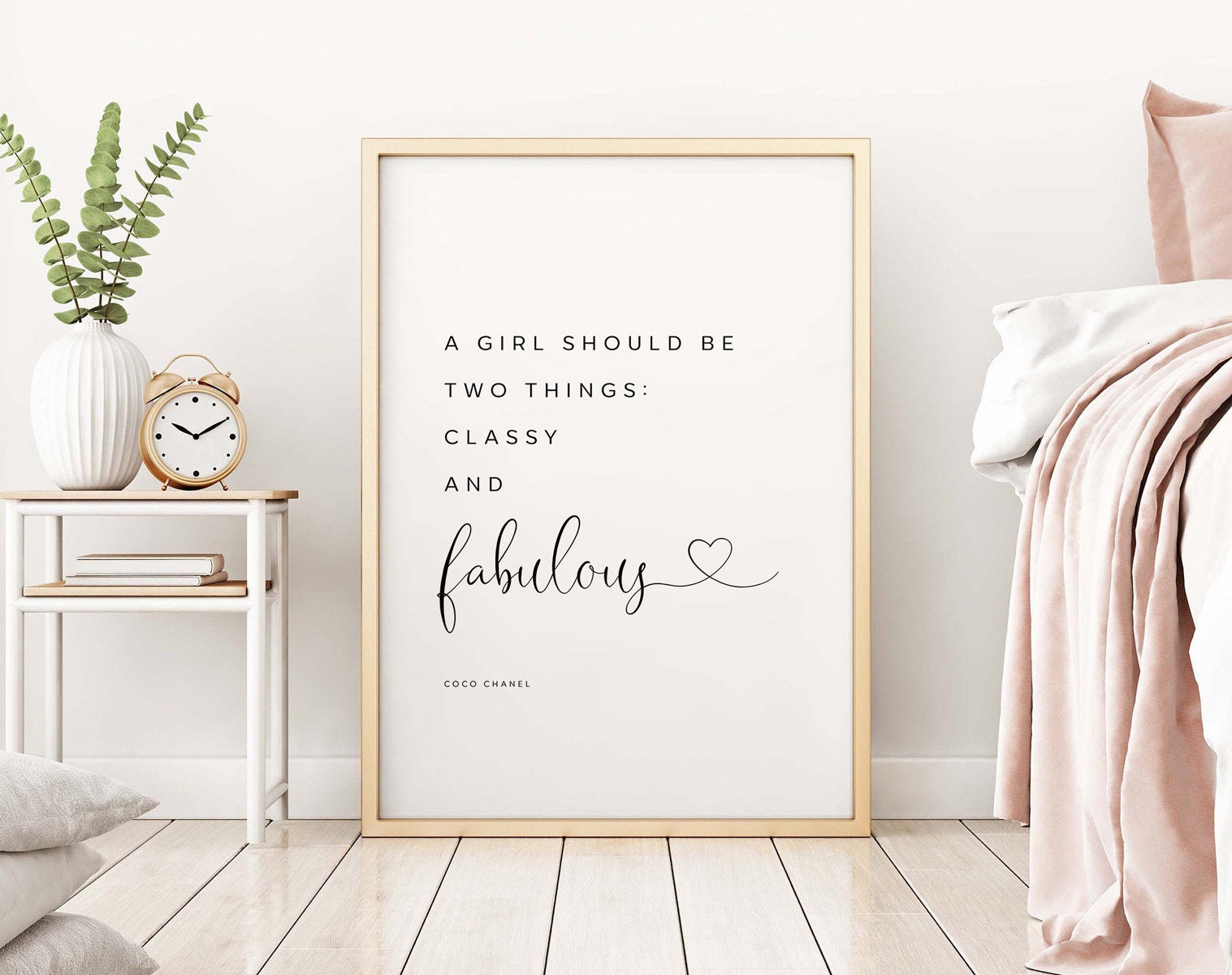 A girl should be two things, Coco Chanel quotes, Typography wall art,  Classy and fabulous, Glam decor, Typography print - Wall Art, Hanging Wall  Decor, Home Decor - BestOfBharat