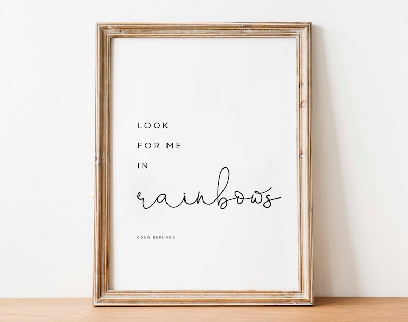 Look For Me in Rainbows Conn Bernard Quote Loved ones poem Etsy Look For Me in Rainbows Conn Bernard Quote Loved ones poem Etsy