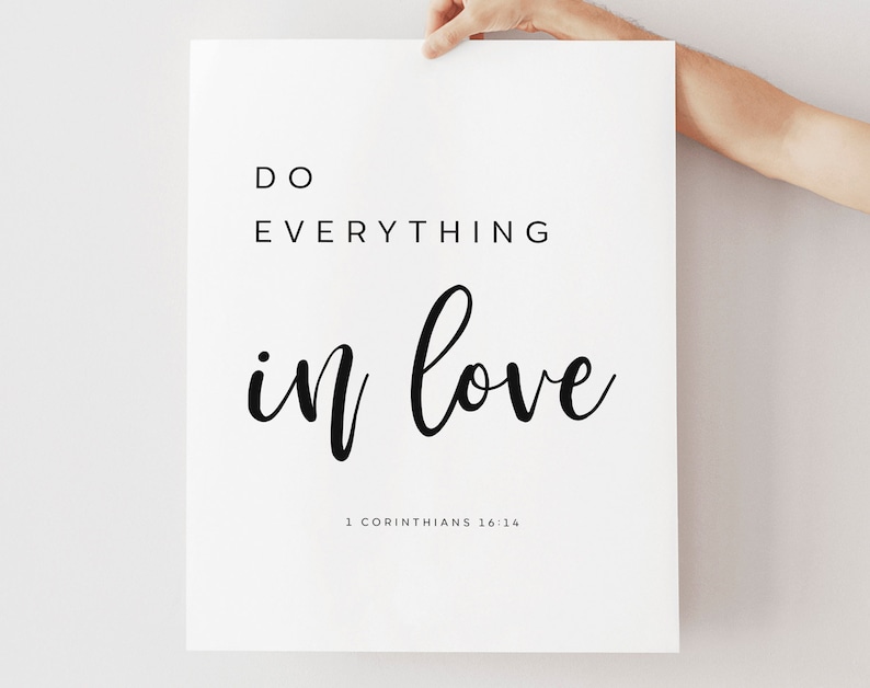 1 Corinthians 1614 Do everything in love Love Bible Verse Etsy