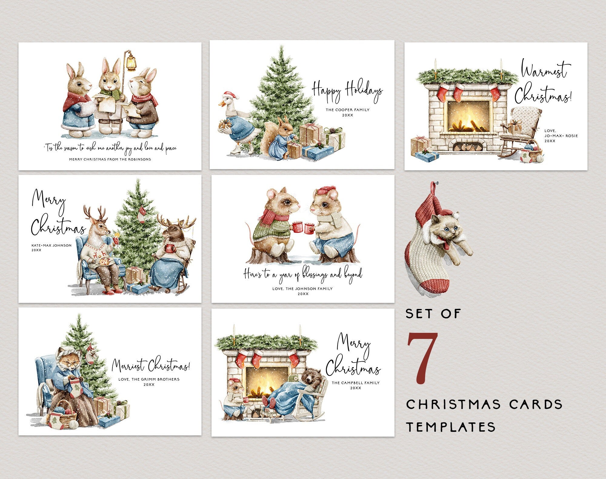the lazy panda card copany 48 biglietti di Natale riciclati, ecologici