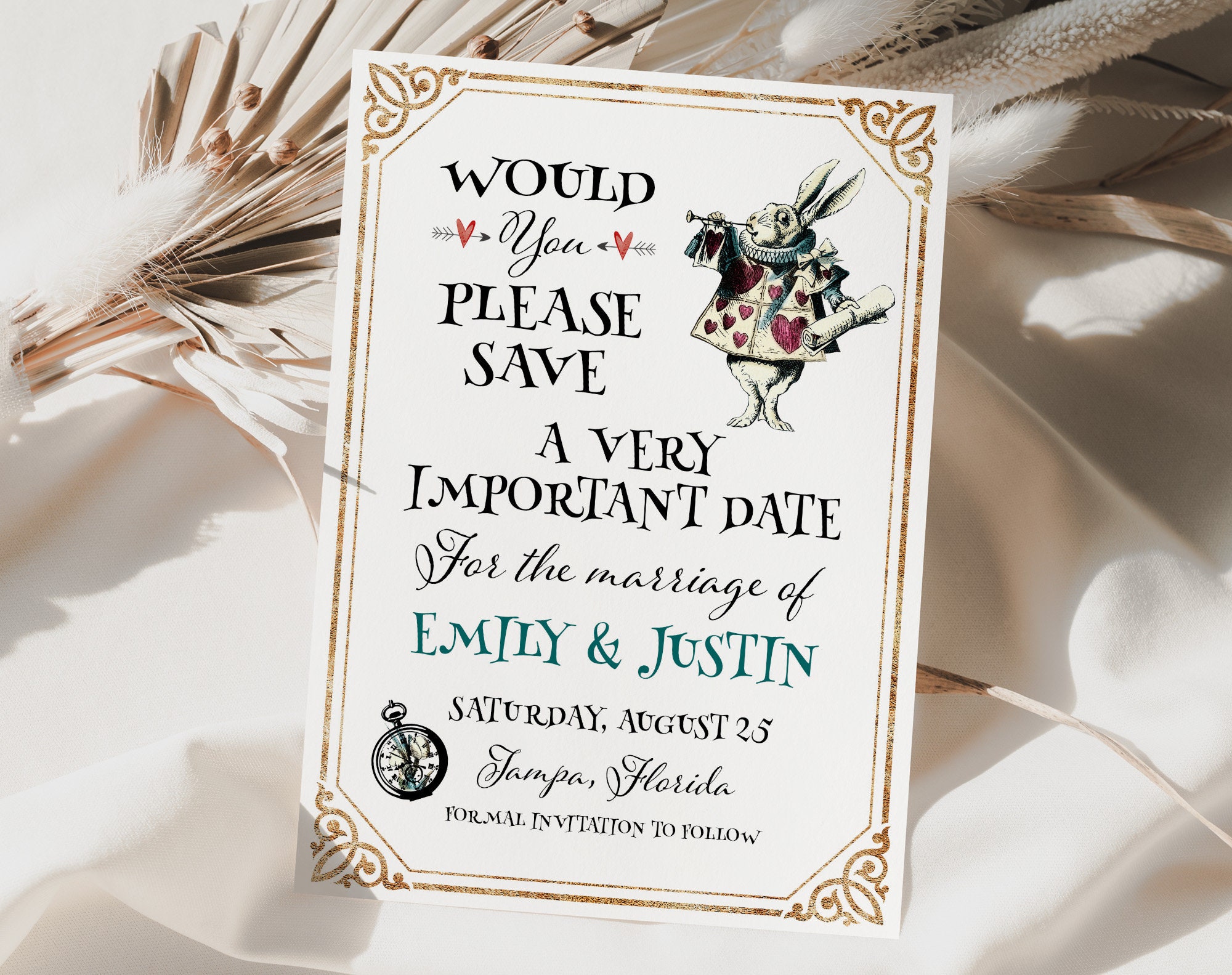 alice-in-wonderland-save-the-date-invitation-template-wonderland-wedding-save-the-date-digital-evite-alice-invitation-corjl-alice-etsy