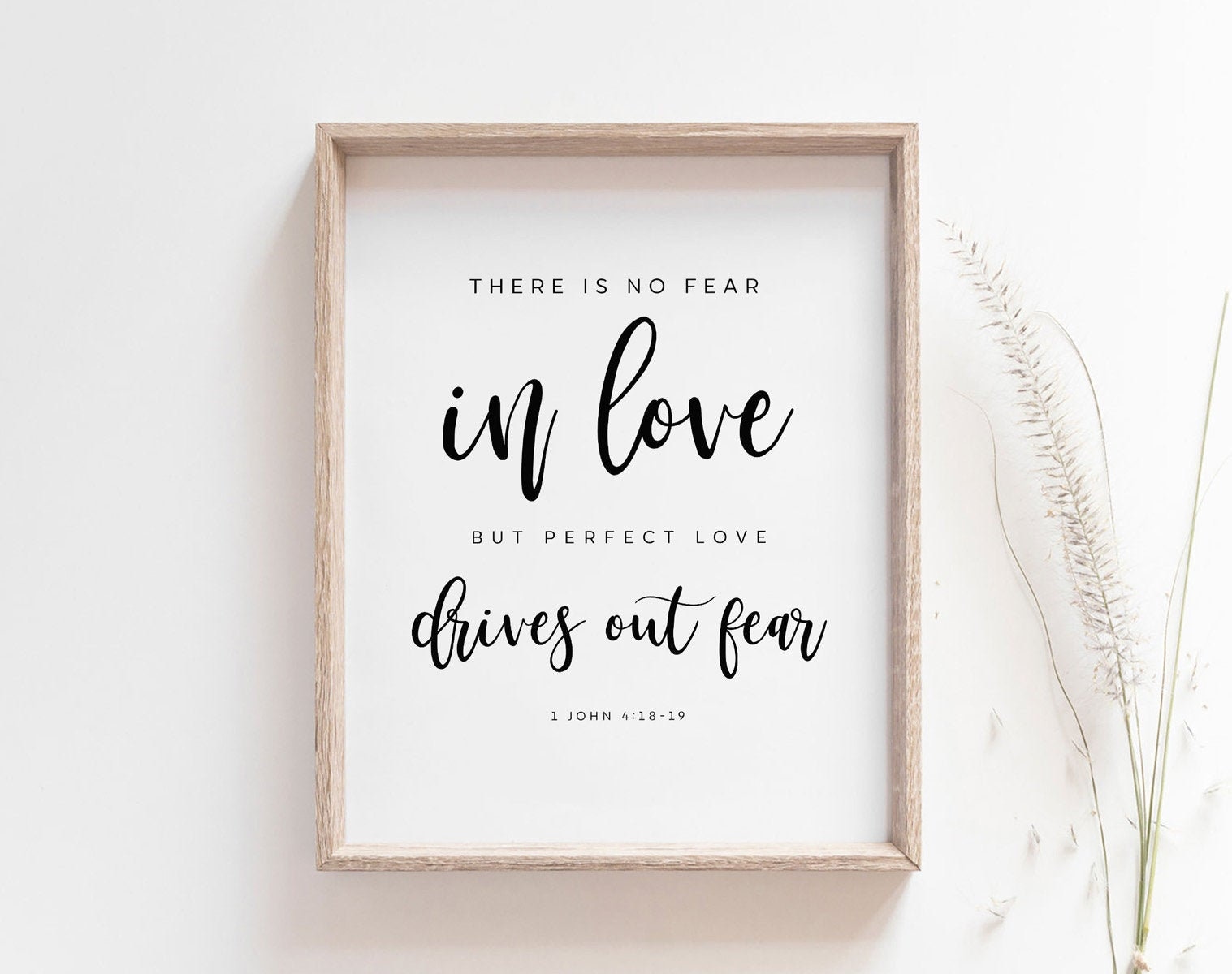 There Is No Fear In Love 1 John 4 18 19 Love Bible Verse Etsy UK