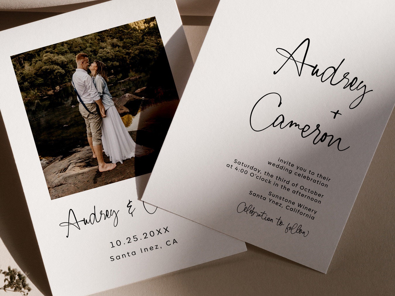 Printable Minimalist Wedding Invitation, Minimalist Wedding Invitation Template, Editable Modern Minimalist Invitation Wedding, AURORA