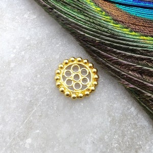 18k Yellow Gold Wheel Spacer, 18k Gold Wheel Spacer Bead Size 2X10mm, KC1320