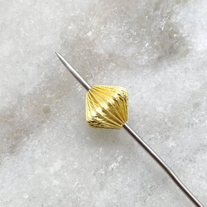 9X9.5mm Yellow 18k Gold Lantern Bead | Solid Yellow Gold Spacer Bead Finding | Jewelry Making Supplies Charm Beads | KC1684