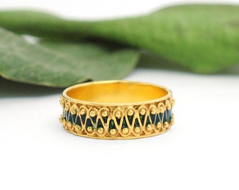 18k Yellow Solid Gold Eternity Band Wedding Ring Jewelry, Ready to Ship-IN STOCK, KCR1022