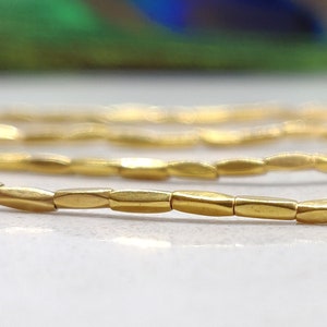 3X1MM Faceted Nuggets 18k Solid Gold Beads Findings Sold as Pack Of 10 Pcs - KC2225