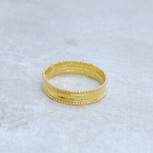 Ehering aus 18-karätigem Massivgold, handgefertigter Ring aus Gelbgold, Größe 6