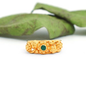 Handmade 18k Solid Gold Filled Flower Texture Ring Designer Wedding Ring Fine Jewelry, Designer Wedding Ring, 18k Gold Ring Jewelry, KCR1003