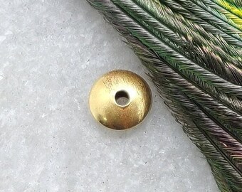 Handmade 18k Gold Wheel Spacer Beads (2X4mm), Round Spacer Finding