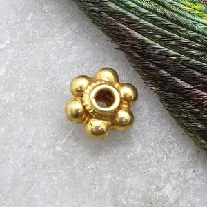 18k Yellow Gold Wheel Spacer Finding, 18k Gold Round Spacer Finding Jewelry, KC1313