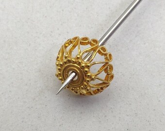 Handmade 11mm Size 18k Yellow Gold Spacer Beads Cap