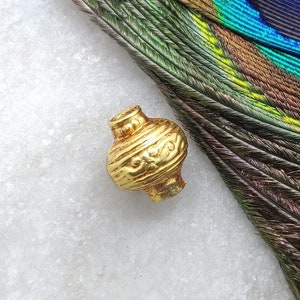 Handmade 18k Yellow Gold Spacer Beads Finding | 3X8MM Gold Spacer Beads Findings | 18k Gold Spacer Beads Finding | KC1147