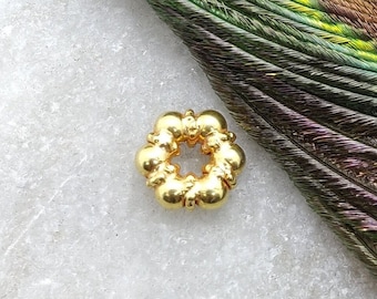3x8mm 18k Gold Spacer Bead Finding Handmade