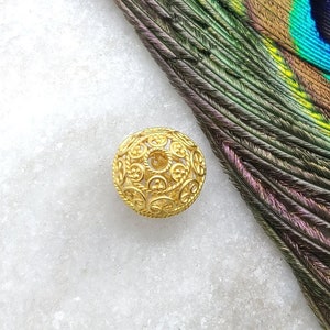 10 mm 18k Gold Rondelle Perlen Stecker Zubehör Schmuck, Solid Gold Charm Spacer | KC1076