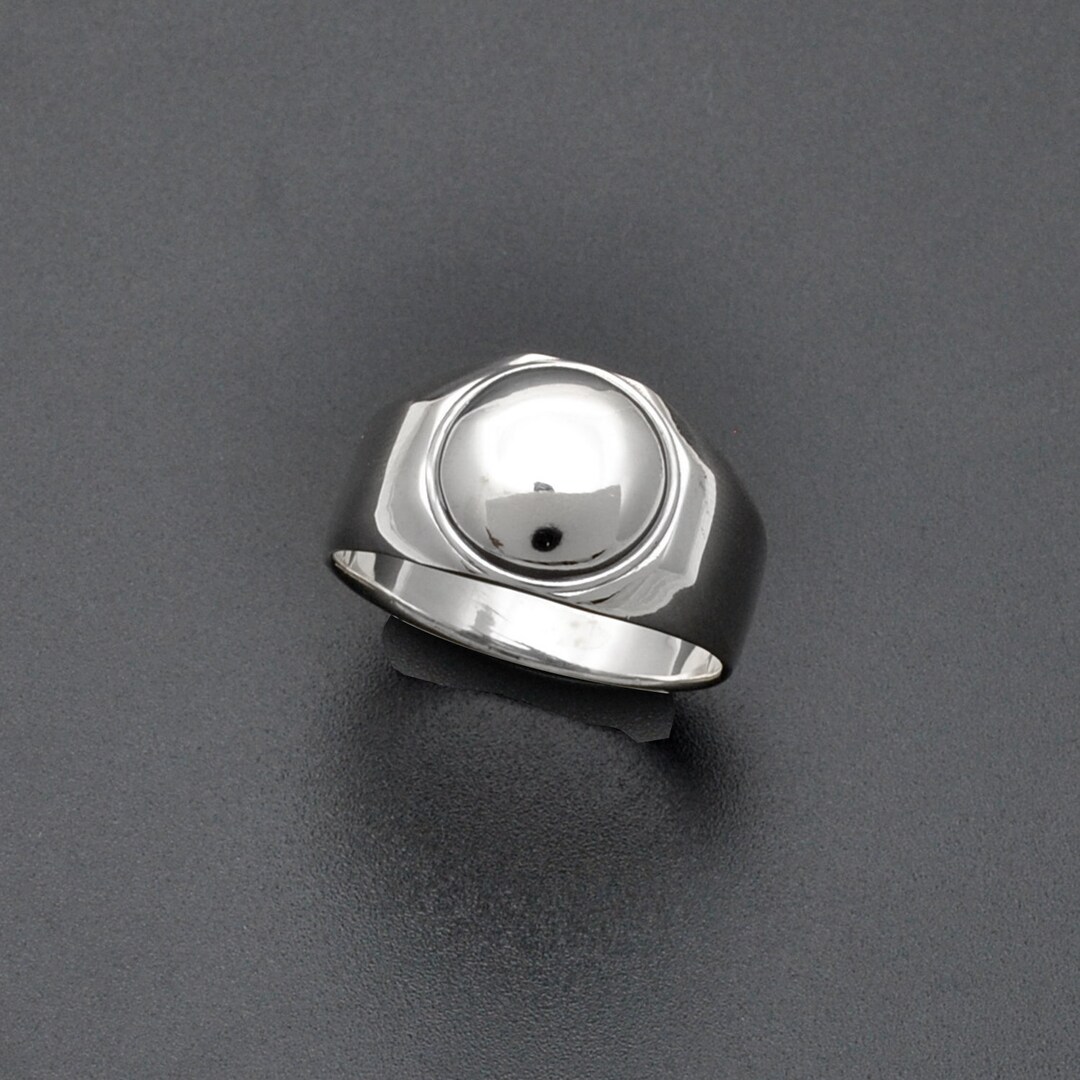 925 Sterling Silver Wide Band Ring - Unisex Thumb Ring Size 11 - Etsy