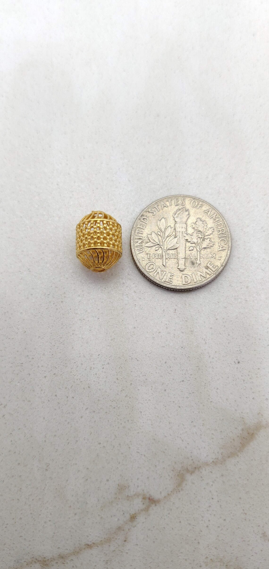 Tube shape 18k Solid Gold Bead 11 mm 18k Gold Beads KC1437 Etsy