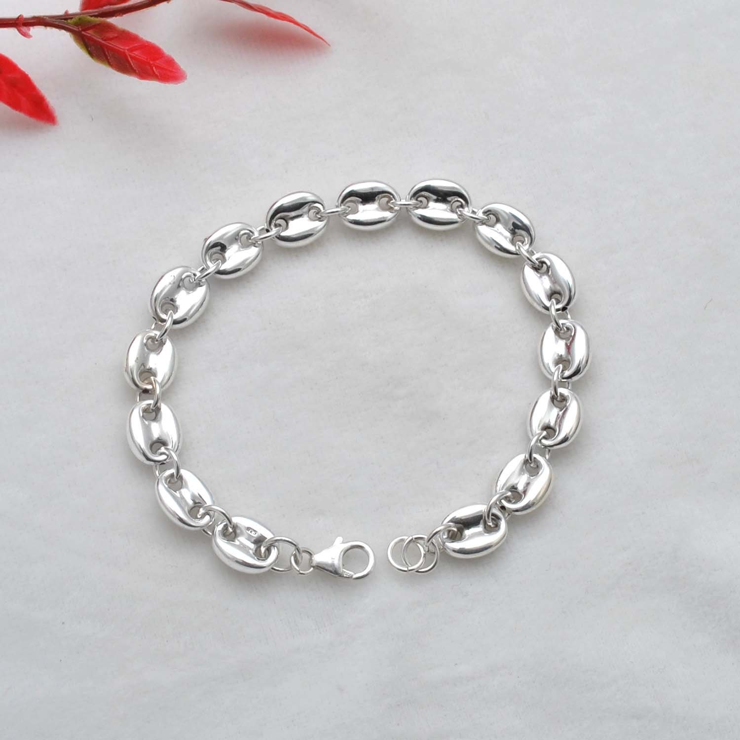 ブレスレット BLENDOFF Coordage chain bracelet 37mm silver 925 Sterling Silver Curb Chain Bracelet | Chunky Chain Link
