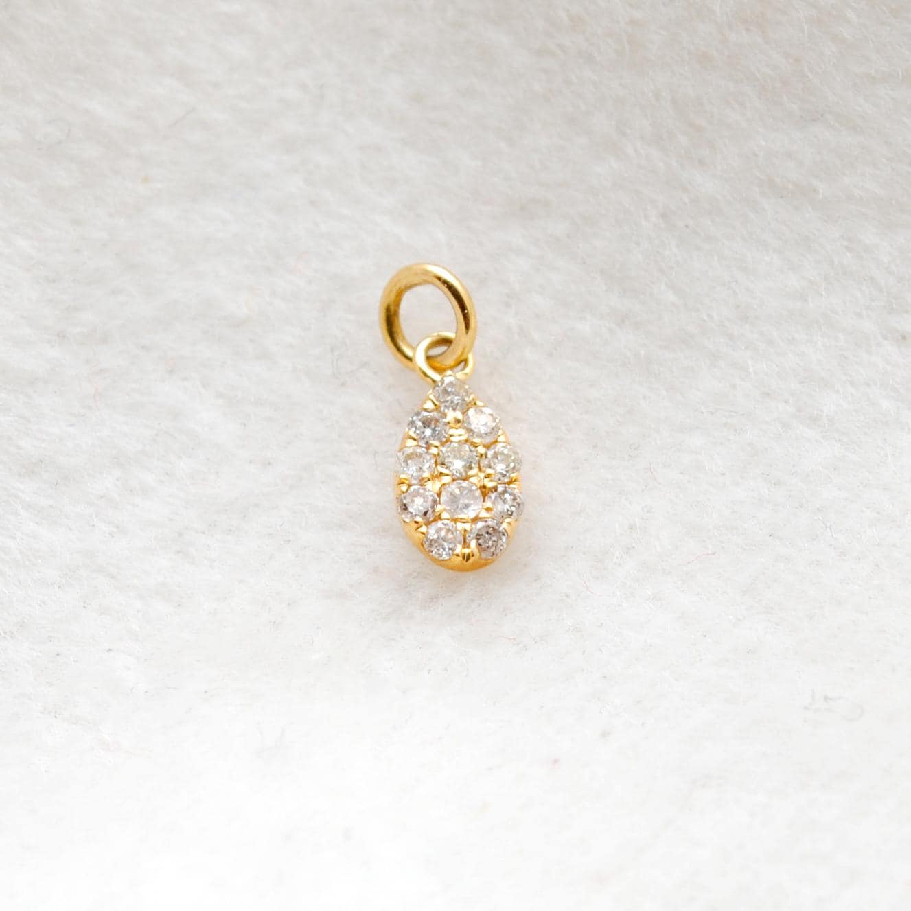 14K Gold Ruby Sapphire Tsavorite Diamond Charm Pendant for Bracelet Necklace