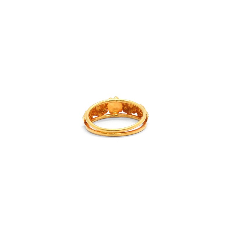 Fine Gold Rings Handmade 18k Solid Yellow Gold Flower Ring, Size 6 - Etsy
