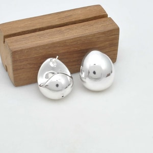 925 Sterling Silver Chunky  Stud Earring, Handmade Sterling Silver Stud Earring Jewelry, Women Silver Stud Post Earring, Gift For Her