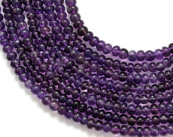 AAA Amethyst Rondelle Beads, Shaded Purple Gemstone, Jewelry Making Beads DIY Strand