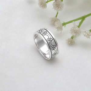 925 Sterling Silver ring, Mens wedding band, celtic wedding band, Mens celtic ring, celtic wedding ring Celtic Solid Silver Ring Size 11