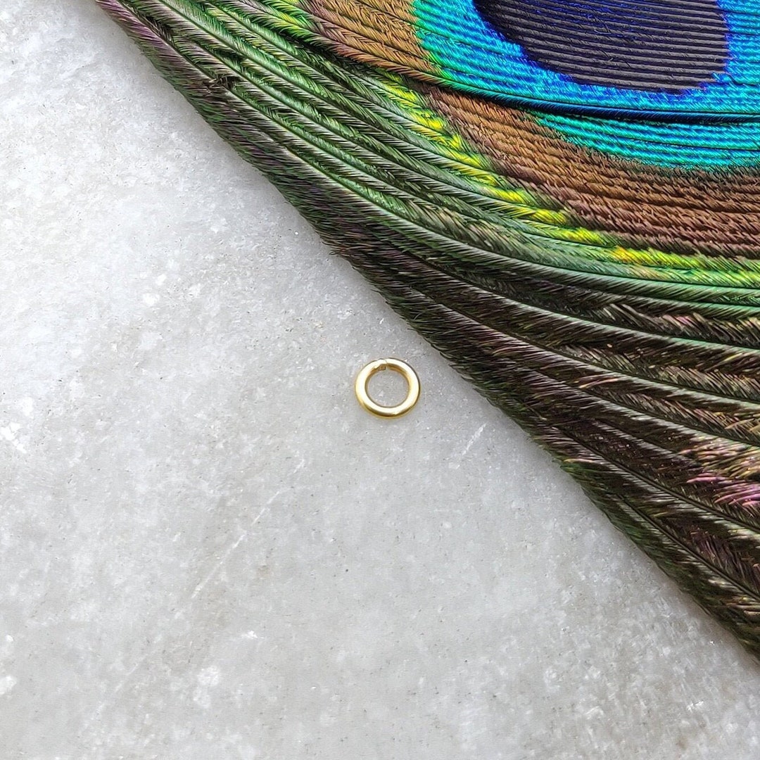 18k Gold Jump Ring Beads, 18k Solid Gold Jump Ring Size 3MM, Sold as a