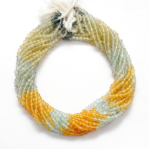 Perline Rotonde Di Pietra Preziosa Acquamarina Naturale Blu - Foto 5