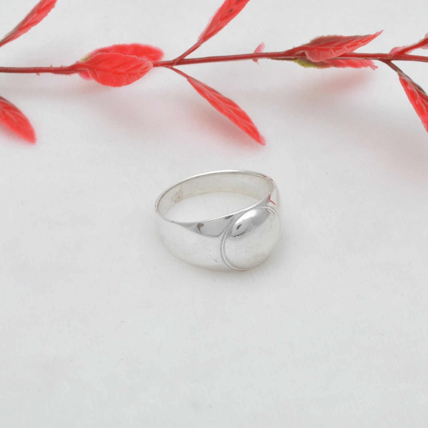 thumbnail image 2 of Polished 925 Sterling Silver Open Design Thumb Ring - Diamond-Cut Pattern, Size 11, Made In USA 2 of 13